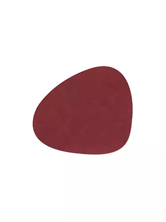 LIND DNA | Leder-Platzset "Nupo" oval 37x44cm | rot